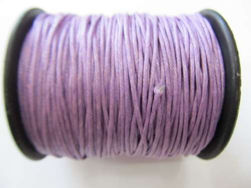 Stringing Material, Wax Cord, Purple, Sold Per Meter