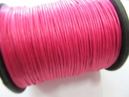 Stringing Material, Wax Cord, Cerise Pink, Sold Per Meter