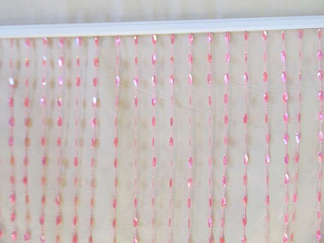 Beaded Curtain, Pink, 80cm x 172cm, 1pc