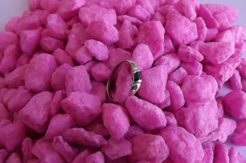 Fine Jewellery, Ring, Silver, Stamped 925, Black Onyx Inlay, Size 15mm