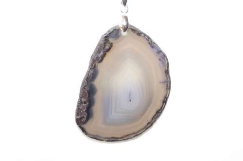 Fine Jewellery, Silver 925 Pendant Bail, Dark Blue Agate, Size - 55mm x 40mm
