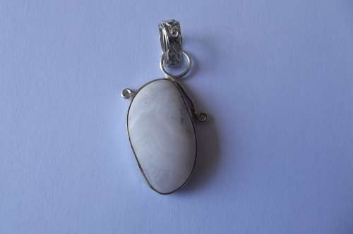 Fine Jewellery, Silver 925 Pendant Bail, Magnesite Stone, 50mm Incl Bail