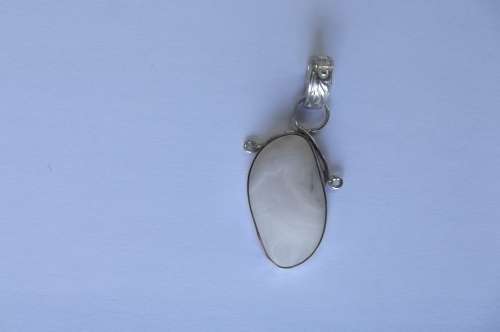 Fine Jewellery, Silver 925 Pendant Bail, Magnesite Stone, 50mm Incl Bail