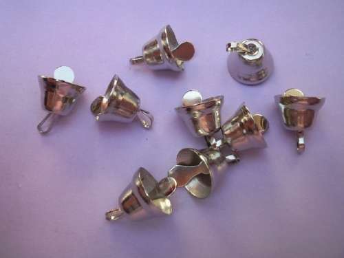 Beading & Jewellery Making, Liberty Bells, Nickel, 6pc, 10mm x 10mm