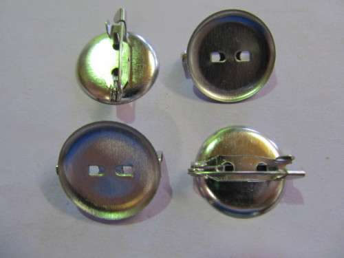 Beading & Jewellery Making, Brooch Back, Nickel, 1pc, 19mm