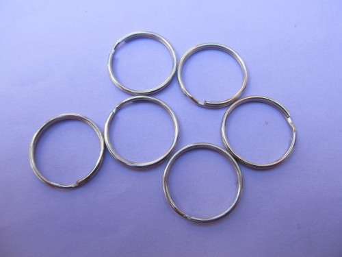 Keyring, Nickel, 4pc, 20mm