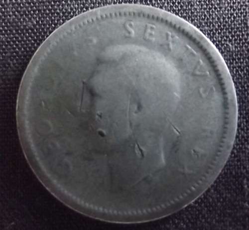 6 Pence, South Africa, 1951, Silver, Condition As Per Photo