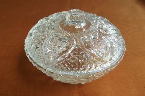 Kitchen, Dining & Bar, Round Candy Bowl - Crystal Glass, Clear, Diameter 130mm x Height 80mm