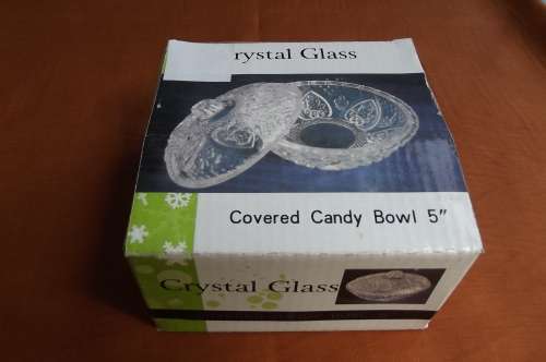 Kitchen, Dining & Bar, Round Candy Bowl - Crystal Glass, Clear, Diameter 130mm x Height 80mm