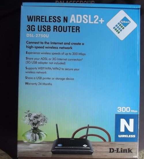 Telkom Wireless N ADSL2+ 3G USB Router, DSL-2750U