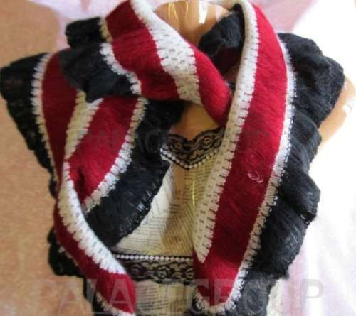 Mittens And Scarf, One Size Fits All, Knitted, Wool, Warm Winter Colours