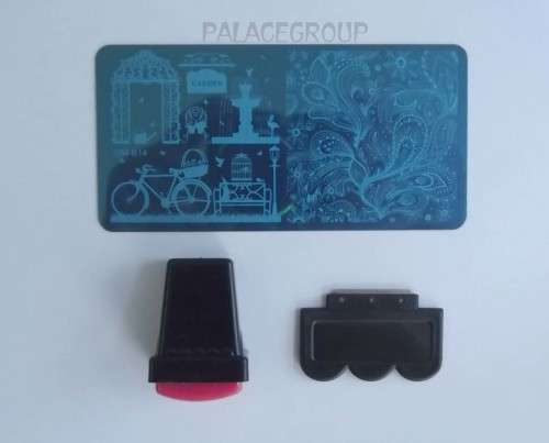 Nail Art Kit, 4 x Nail Glitter, Stamping Plate, Rhinestones, 4 Way Buffer Block, File , Nail Sticker