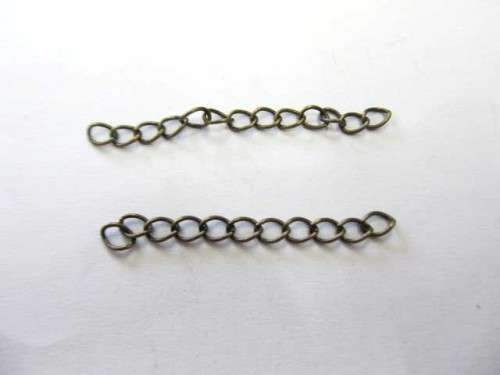 Findings, Extender Chain, Metal, Bronze, ±40mm, ±10pc