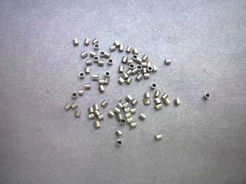 Findings, Crimp Bead, Silver, Small, ±200pc