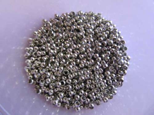 Findings, Crimp Bead, Nickel, Small, ±200pc