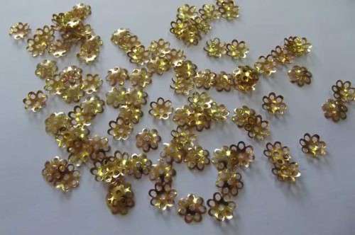 Findings, Beadcaps Gold, Metal, 8mm, ±30pc