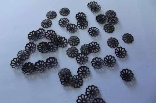 Findings, Beadcaps Bronze, Metal, 8mm, ±30pc