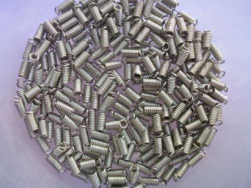 Findings End Pieces Spiral Leather Crimp Metal Nickel 7mm x 5mm ±30pc
