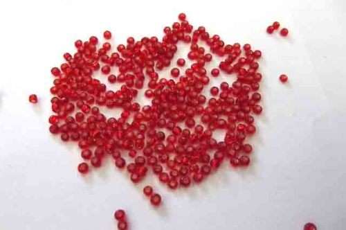Beading Supplies, Seedbeads, Foil Lined, Red, 11/0, 14gr