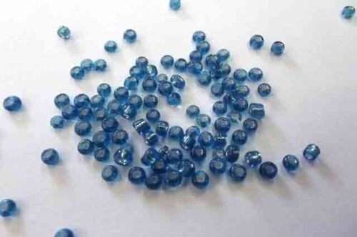 Beading Supplies, Seedbeads, Foil Lined, Blue, 8/0, 12gr