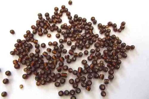 Beading Supplies, Seedbeads, Foil Lined, Brown, 8/0, 12gr