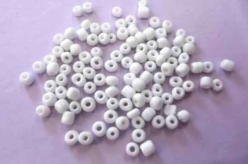 Beading Supplies, Seedbeads, White, 6/0, 13gr