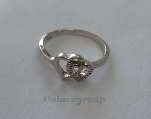 Fine Jewellery, Ring Silver 925, Heart Design, Size 18.85mm (Size - R½)