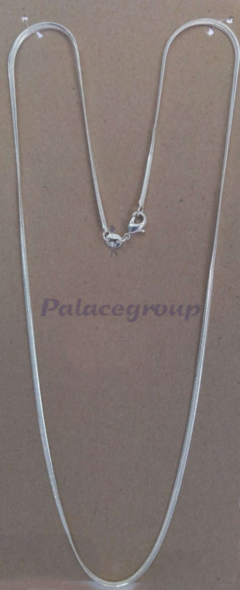 Fine Jewellery, Silver 925 2mm Flat Snake Chain, Silver Lobster Clasp - Lenght ±52cm