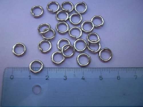 Findings, Jump Ring, Metal, Nickel, 8mm, ±50pc