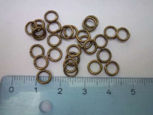 Findings, Jump Ring, Metal, Bronze, 6mm, ±50pc