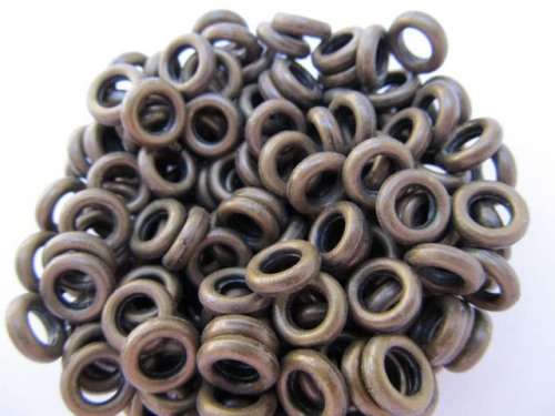 Ring, Acrylic, Bronze, 8mm, ±30pc