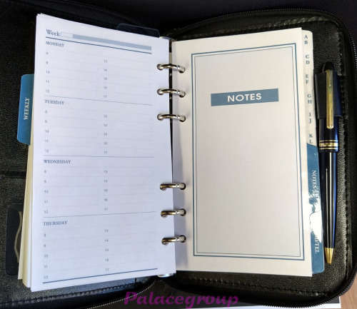 A5 Personal Agenda, Weekly Notes From 8:00 to 17:00, General Notes, TEL Section, Faux Leather