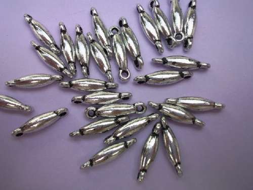 Findings, Connector, Acrylic, Rhodium Plated, Nickel, 13mm, 10pc