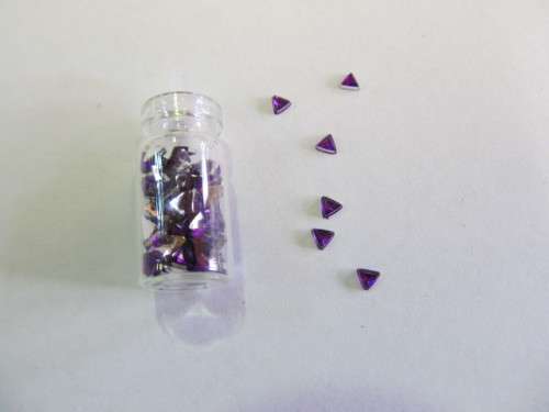 Nail Art, Rhinestones, Purple, ±120pc
