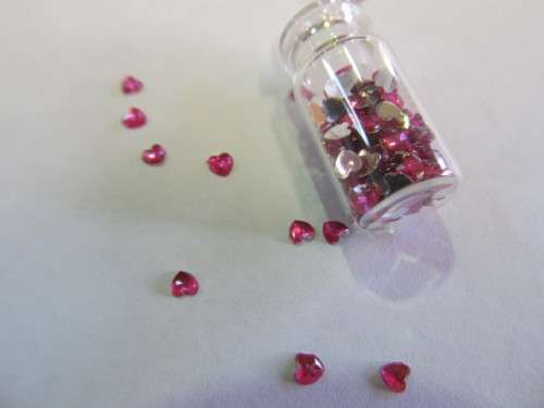 Nail Art, Rhinestones, Pink, ±120pc