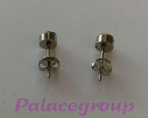 Earring Set, Silver Stamped 925, Clear Crystal, Stud Type