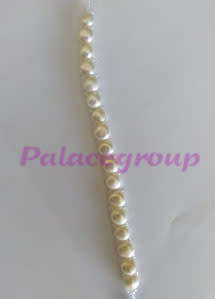 Bracelet, White Freshwater Pearls, Silver Lobster Clasp, ±18,5cm