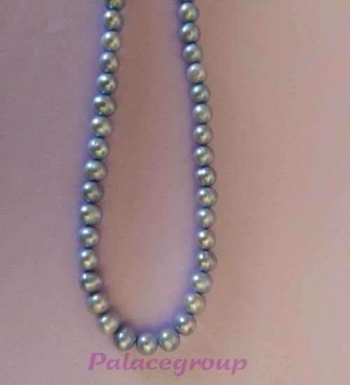 Blue Grey Pearl Necklaces, Freshwater Pearl Size ±7mm, Lobster Clasp, Lenght - 45cm