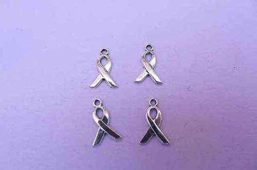 Charms, Ribbon, Metal, Nickel, 14mm, 5pc