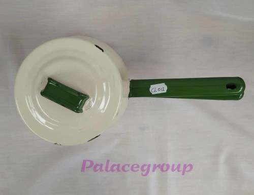 Cream And Green Vintage Double Boiler. ±750ml, Bottom - 155mm, Top - 115mm, Height - 110mm