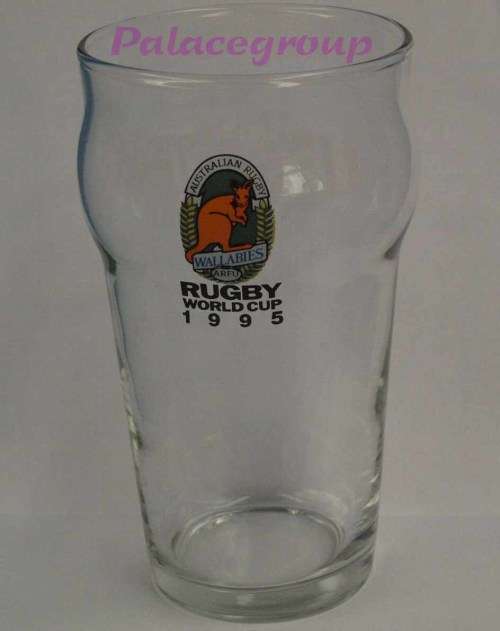 1 Set - 10 x Glasses, Rugby World Cup 1995 Beer Glasses, 400ml, See Photos...