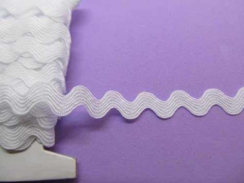 Zigzag Ribbon, White, 5mm, 50cm, 1pc