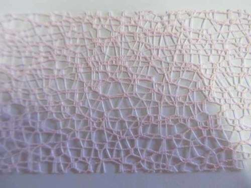 Skeleton Leaf Net Ribbon, Pink, 50mm, 30cm, 1pc