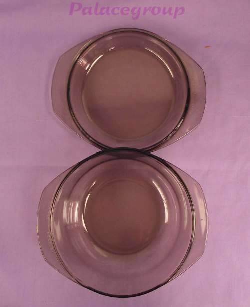 Arcopal, France, Tinted Glass Dish With Lid, Dia 180mm - Height 80mm Without Lid, Ovenware