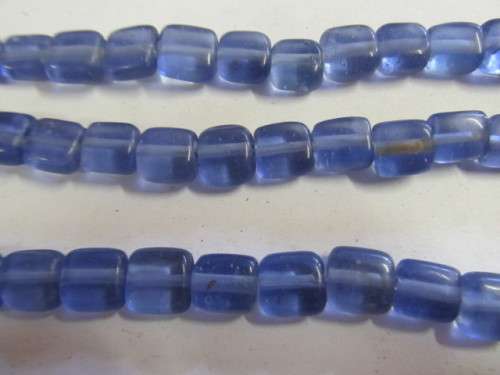 Glass Beads, Indian Beads, Cubes, Purple, 10mm, ±20pc