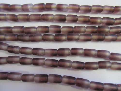 Glass Beads, Fancy, Indian Beads, Tube, Shades Of Purple, 12mm x 8mm, ±20pc