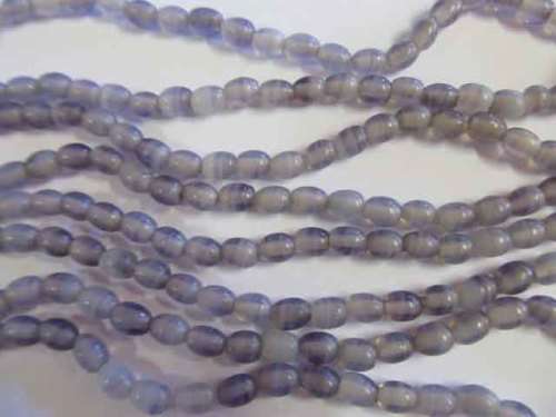 Glass Beads, Fancy, Indian Beads, Oval, Shades Of Purple, 8mm x 6mm, ±20pc