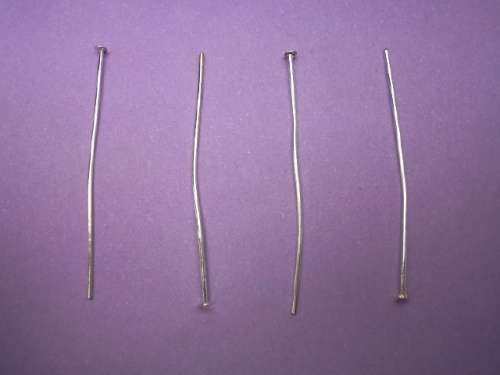 Findings, Headpin, Silver, 40mm, ±50pc