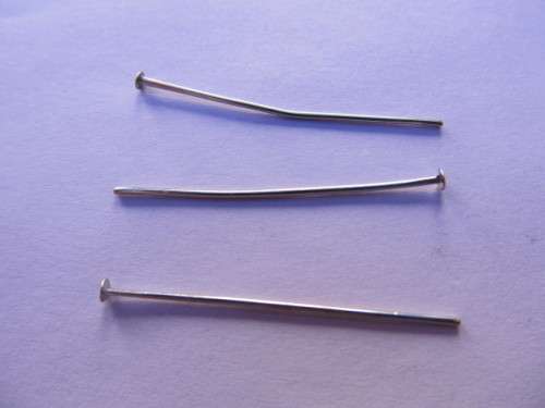 Findings, Headpin, Nickel, 35mm, ±50pc