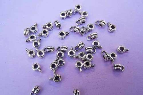 Findings, Spacer With Loop, Nickel, 6mm, 10pc